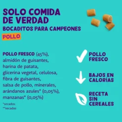 Edgard & Cooper Bocaditos Mini de Pollo snack para perros