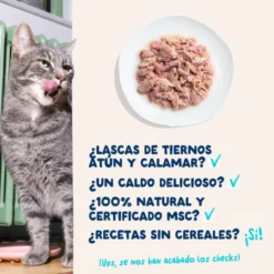 Edgard & Cooper Filetes de Atún y Calamar en Caldo lata para gatos
