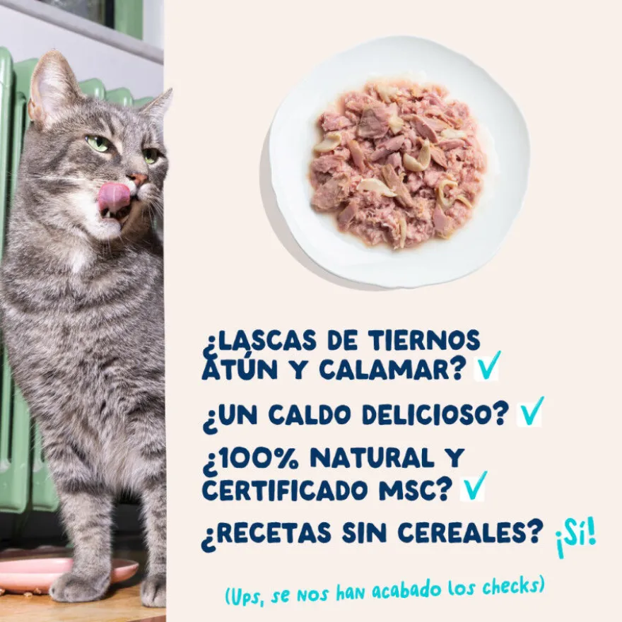 Edgard & Cooper Filetes de Atún y Calamar en Caldo lata para gatos