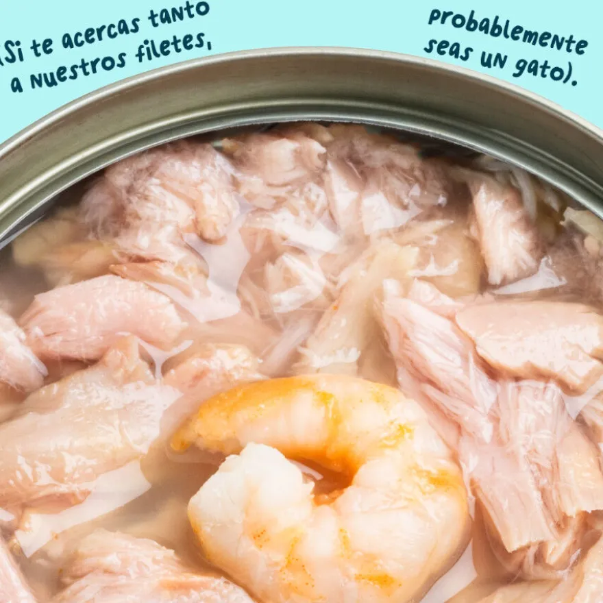 Edgard & Cooper Filetes de Atún y Gambas en Caldo lata para gatos