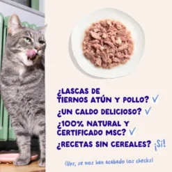 Edgard & Cooper Filetes de Atún y Pollo en Caldo lata para gatos