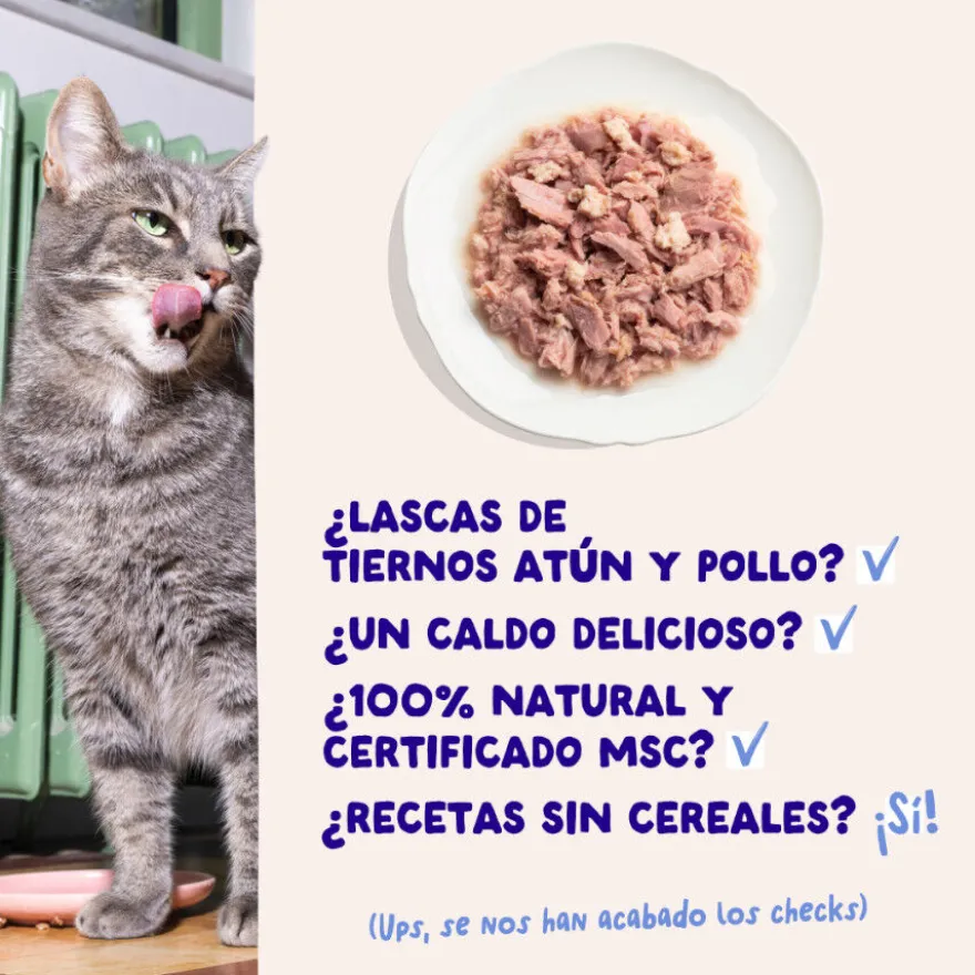 Edgard & Cooper Filetes de Atún y Pollo en Caldo lata para gatos