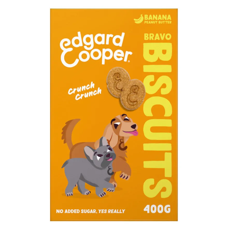 Edgard & Cooper Galletas de Plátano y Mantequilla de Cacahuete snack para perros