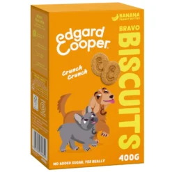 Edgard & Cooper Galletas de Plátano y Mantequilla de Cacahuete snack para perros
