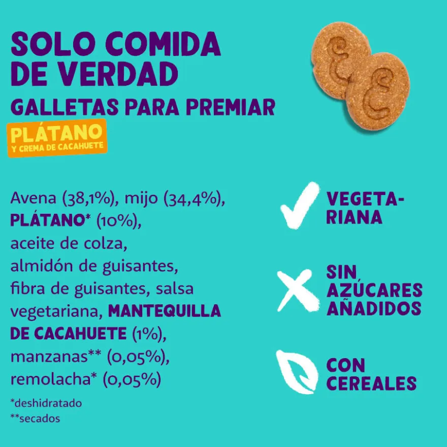 Edgard & Cooper Galletas de Plátano y Mantequilla de Cacahuete snack para perros