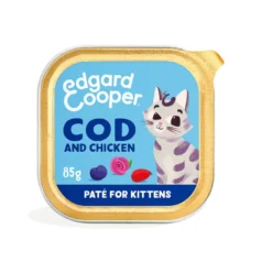 Edgard & Cooper Kitten Bacalao y Pollo en Paté tarrina para gatos