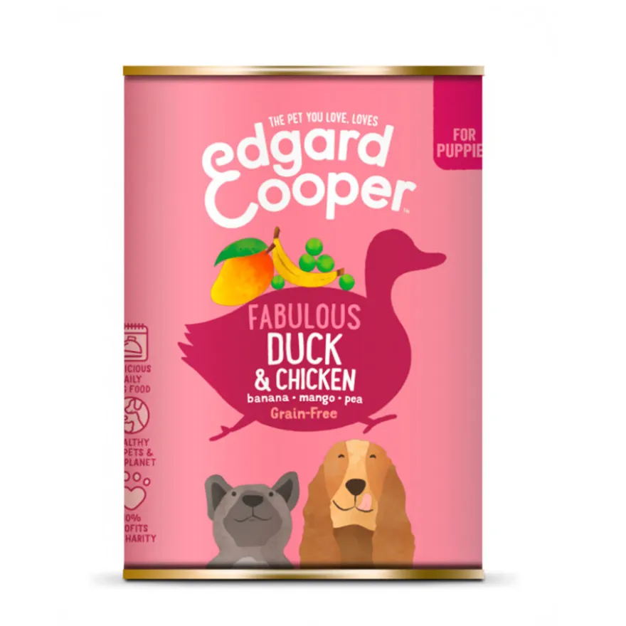 Edgard & Cooper Puppy Pato y Pollo lata para perros