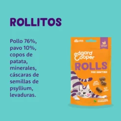 Edgard & Cooper Rollitos Pollo y Pavo para gatos