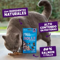 Edgard & Cooper Rollitos Salmón y Pollo para gatos