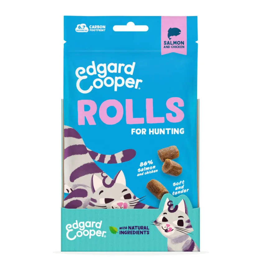 Edgard & Cooper Rollitos Salmón y Pollo para gatos