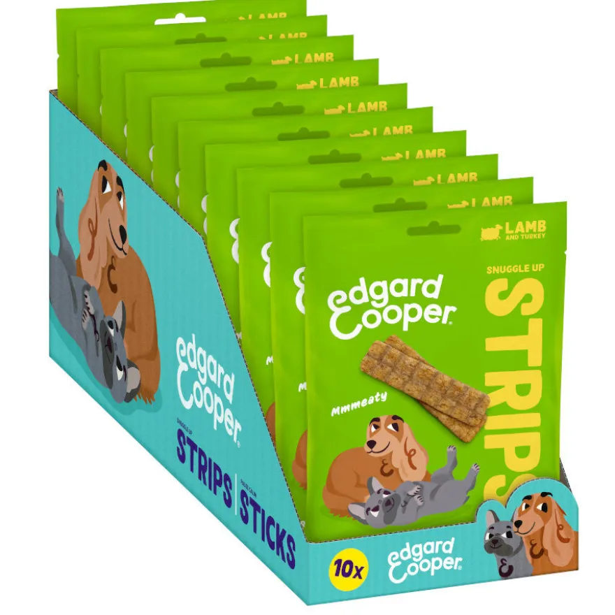 Edgard & Cooper Tiras de Cordero y Pavo snack para perros