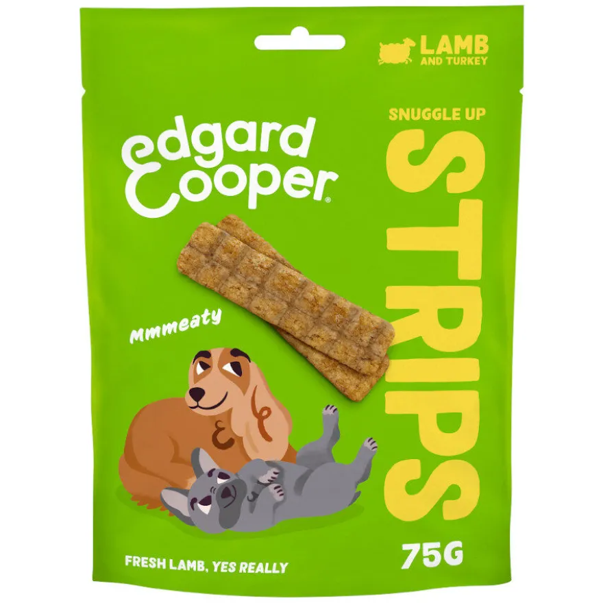 Edgard & Cooper Tiras de Cordero y Pavo snack para perros