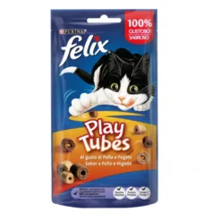 Felix Bocaditos Play Tubes Pollo con Hígado Bocaditos para gatos