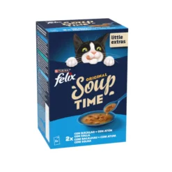 Felix Cat Sopa de Bacalao, Atún y Solla para gatos