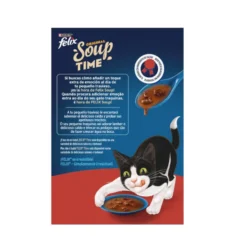Felix Cat Sopa de Buey, Pollo y Cordero para gatos