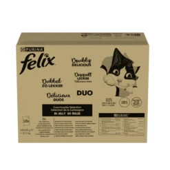 Felix Duo Mix Carne Gelatina sobre para gatos