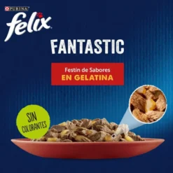 Felix Fantastic Carne en Gelatina sobre para gatos