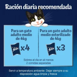 Felix Fantastic Carne en Gelatina sobre para gatos