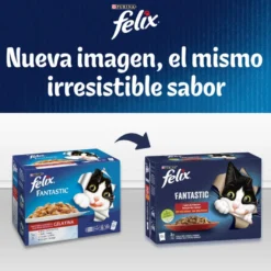 Felix Fantastic Carne en Gelatina sobre para gatos