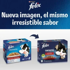 Felix Fantastic Duo Pescado en Gelatina sobre para gatos
