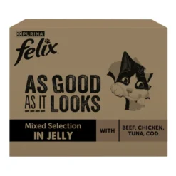 Felix Fantastic Mix Carne y Pescado Gelatina sobre para gatos
