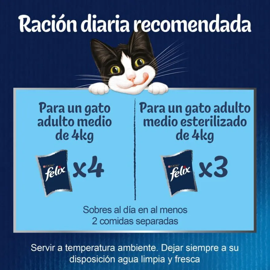 Felix Fantastic Selección de Verduras sobres en gelatina para gatos