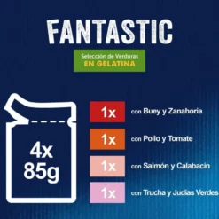 Felix Fantastic Selección de Verduras sobres en gelatina para gatos
