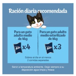 Felix Sensations Festín del Mar sobres en gelatina para gatos