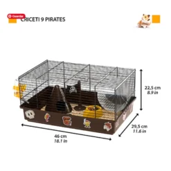 Ferplast Criceti 9 Piratas Negra Jaula para roedores