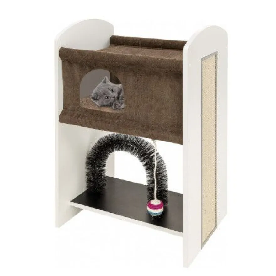 Ferplast Mueble rascador con cuna para gatos