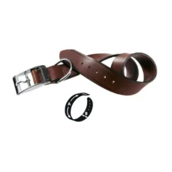 Ferplast Vip Collar de Cuero Marrón Oscuro para perros