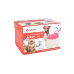 Flamingo Bellagio Bebedero Automático Blanco y Rosa para perros y gatos