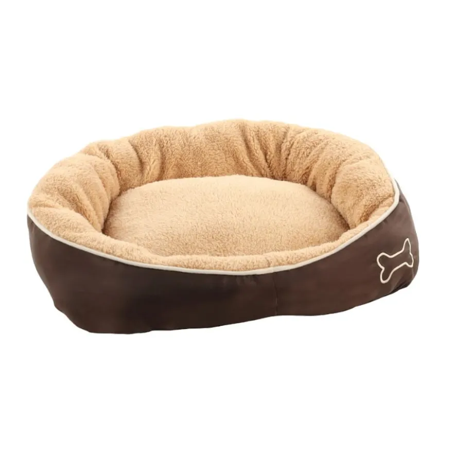 Flamingo Chips Rectángulo Beige cama cuna para perros