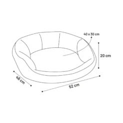 Flamingo Chips Rectángulo Beige cama cuna para perros
