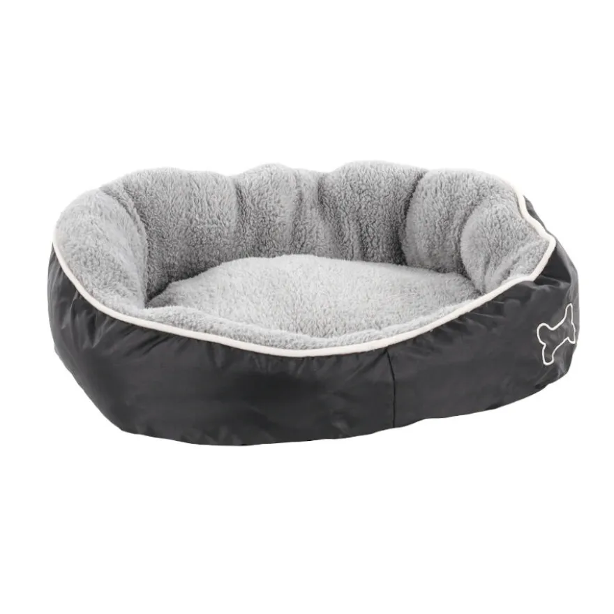Flamingo Chips Rectángulo Gris cama cuna para perros