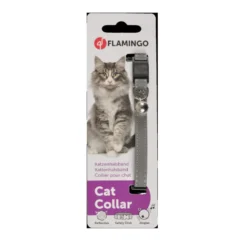 Flamingo Collar Gris para gatos