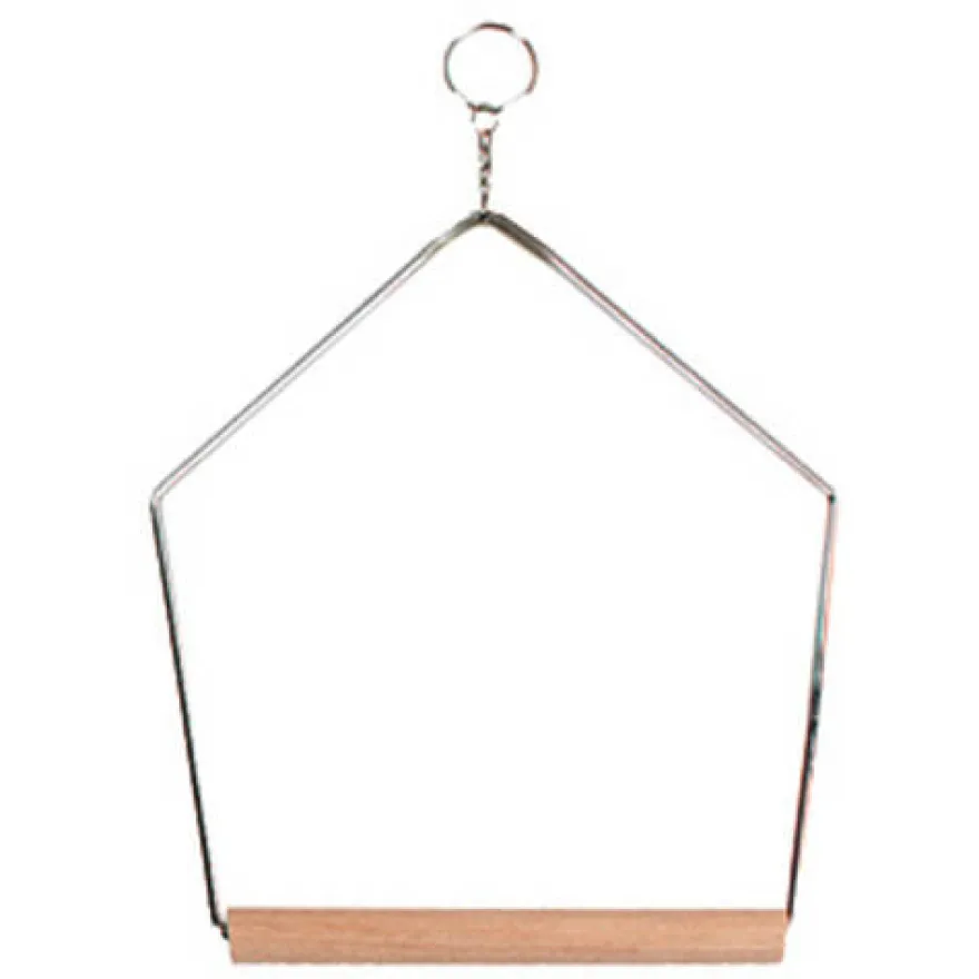 Flamingo Columpio con palo de madera para pájaros