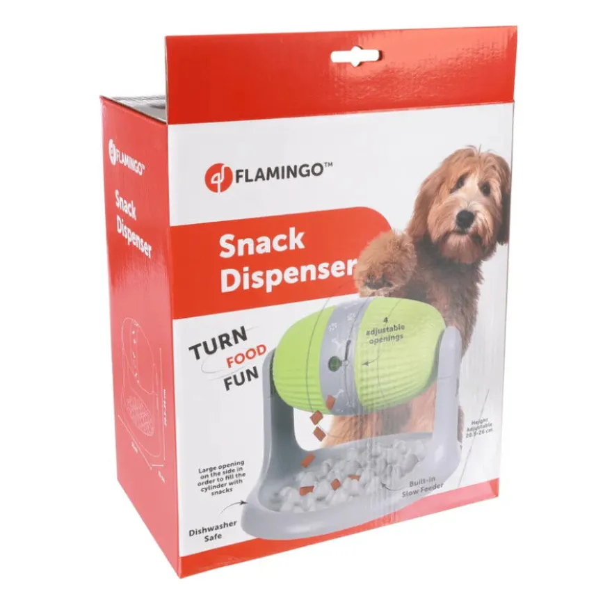 Flamingo dispensador de snacks para mascotas