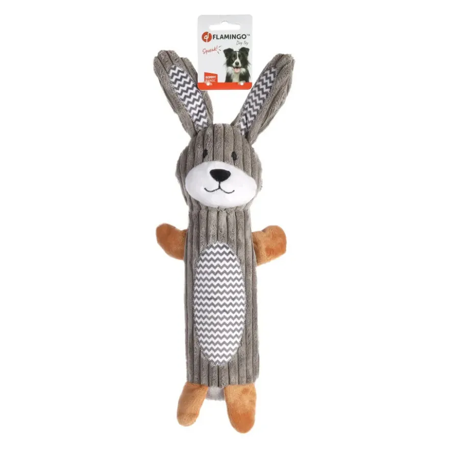Flamingo Gommy Conejo de Peluche Gris para perros