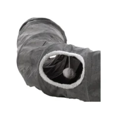 Flamingo Gotar Túnel con Cojín Gris para gatos