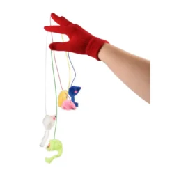 Flamingo Guante de juguete con ratones para gatos