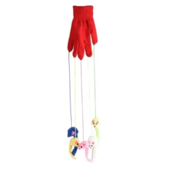 Flamingo Guante de juguete con ratones para gatos