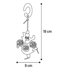 Flamingo Nabur Pelota Mezcla Juguete Colgante para roedores