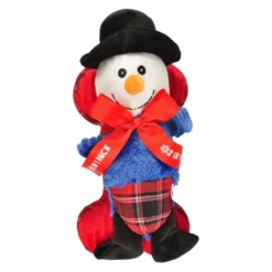 Flamingo Navidad Muñeco de Nieve y Hueso de peluche para perros