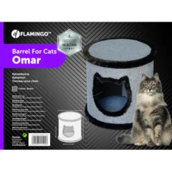 Flamingo Omar Cama Túnel Marrón para gatos.