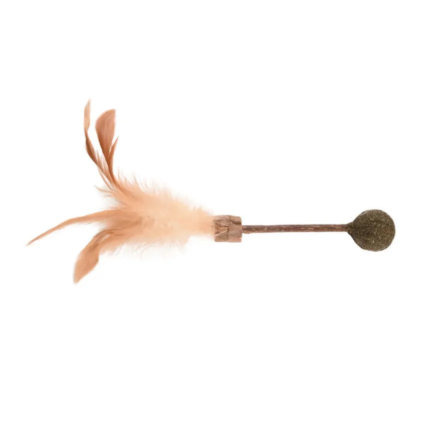 Flamingo Palo de Madera con Pelota Matatabi para gatos