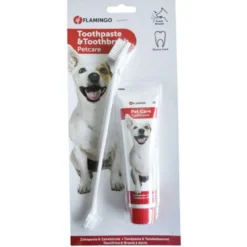 Flamingo Pasta y Cepillo de Dientes para perros