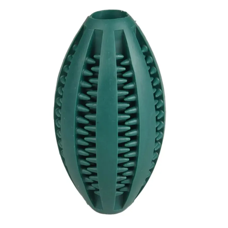 Flamingo Pelota de Rugby verde para perros