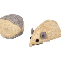 Flamingo Ratón y Pelota Beige para gatos
