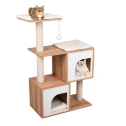 Flamingo Árbol Rascador Dana Beige y Blanco para gatos